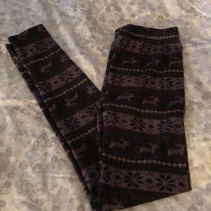 White Plumb Christmas/Reindeer Leggings